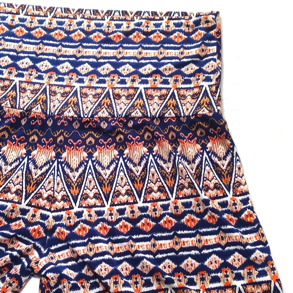 Bohemian Women's Brown Boho Print Semi Cropped Wide Leg Palazzo Pants M - Picture 12 of 16